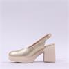 Wonders Naima Platform Bold High Heel - Gold